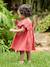 Cotton Gauze Dress for Babies ecru+red - vertbaudet enfant 