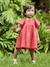 Cotton Gauze Dress for Babies ecru+red - vertbaudet enfant 