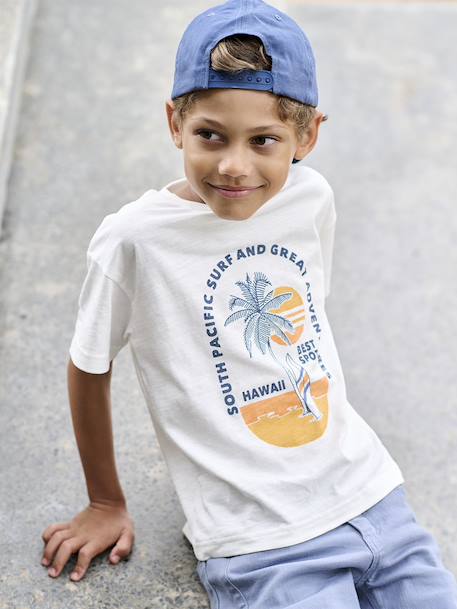 Graphic T-shirt for boys ecru - vertbaudet enfant 