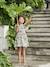 Printed Cotton Gauze Dress for Girls sage green - vertbaudet enfant 