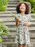 Printed Cotton Gauze Dress for Girls sage green - vertbaudet enfant 