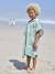 Poncho de bain / plage enfant personnalisable, avec coton recyclé carreaux bleu+lilas+menthe - vertbaudet enfant 