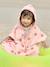 Poncho de bain / plage bébé personnalisable, avec coton recyclé blanc imprimé+rose imprimé - vertbaudet enfant 