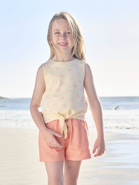 Short fille facile à enfiler corail+mauve - vertbaudet enfant 