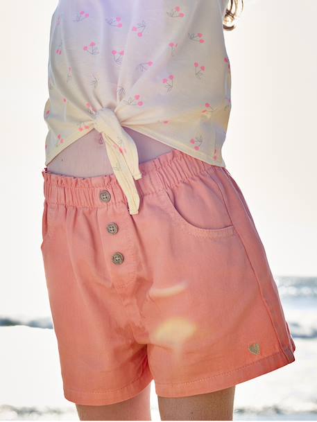 Short fille facile à enfiler corail+mauve - vertbaudet enfant 