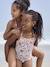 One-Piece Swimsuit, Ties at the Neck, for Girls ecru - vertbaudet enfant 
