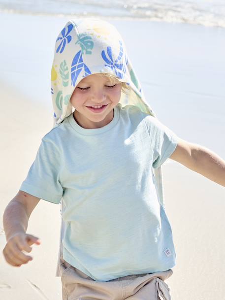 T-shirt garçon personnalisable manches courtes aubergine+blanc+BLEU+rouge+sauge+turquoise - vertbaudet enfant 
