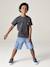 T-shirt with motif on front and back for boys anthracite+dusky pink+ocean blue+sky blue+white - vertbaudet enfant 