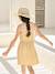 Cotton Gauze Strappy Dress for Girls beige+coral+emerald green+sandy beige - vertbaudet enfant 