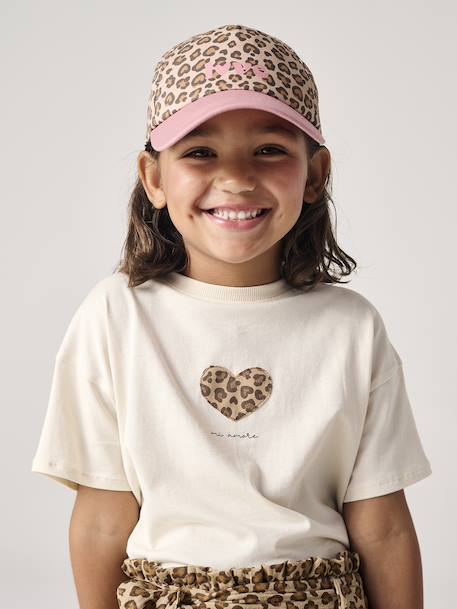 Short-sleeved printed T-shirt for girls anthracite+beige+pale yellow+sandy beige+vanilla - vertbaudet enfant 