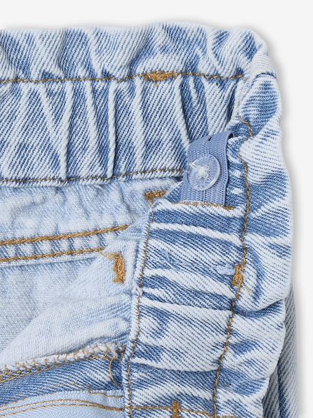 Jean fille paperbag poches coeur bleu clair+bleu moyen+denim brut+denim gris - vertbaudet enfant 