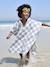 Poncho de bain / plage enfant personnalisable, avec coton recyclé carreaux bleu+lilas+menthe - vertbaudet enfant 