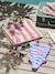 Striped Bath Towel with Recycled Cotton, Transat striped blue+striped pink+striped yellow - vertbaudet enfant 