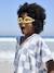 Poncho de bain / plage enfant personnalisable, avec coton recyclé carreaux bleu+lilas+menthe - vertbaudet enfant 
