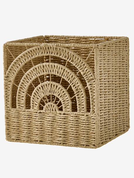 Rainbow Folding Storage Tub in Paper Rope beige - vertbaudet enfant 