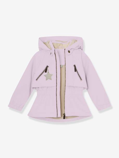 Veste mi-saison imperméable fille avec doublure polaire MATALGEA bois de rose+lilas poudré+rose poudré+vert sauge - vertbaudet enfant 