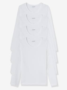 Fille-Lot de 4 T-shirts maillot de corps BASICS