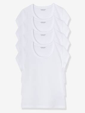Fille-Lot 4 T-shirts maillot de corps BASICS