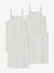 Pack of 4 Girls' Vest Tops White - vertbaudet enfant 