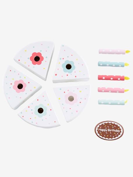 Gâteau d'anniversaire en bois FSC® multicolore - vertbaudet enfant 