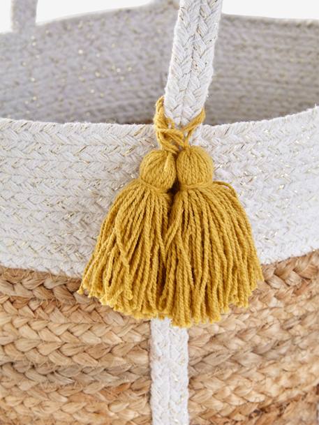 Wicket Basket with Lurex Thread, Marguerite White - vertbaudet enfant 