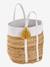 Wicket Basket with Lurex Thread, Marguerite White - vertbaudet enfant 