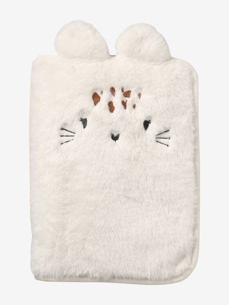 Protège carnet de santé sherpa beige+noix de pécan+rose imprimé - vertbaudet enfant 