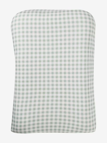 Pack of 2 Changing Mattress Covers, GOOSE chequered green - vertbaudet enfant 