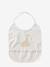 Plastic-coated round bib printed white+sage green - vertbaudet enfant 