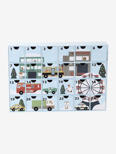 Calendrier de l'Avent avec jouets en bois FSC® bleu+bois+écru - vertbaudet enfant 
