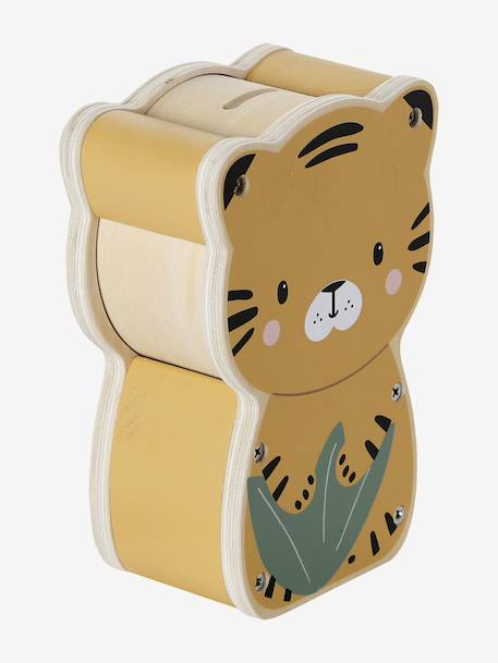Tanzania musical money box in FSC® wood yellow - vertbaudet enfant 