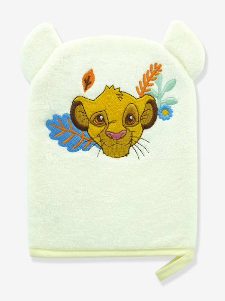 Wash Mitt with Fun Simba Head Embroidery by Disney® pastel yellow - vertbaudet enfant 