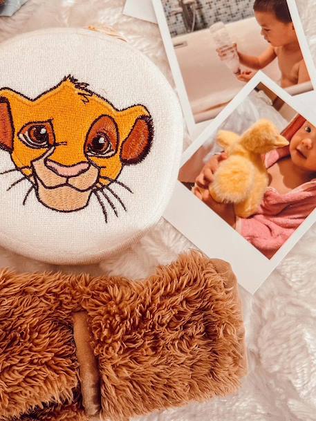 Sponge for Babies Embroidered with Simba Head Motif by Disney® ecru - vertbaudet enfant 