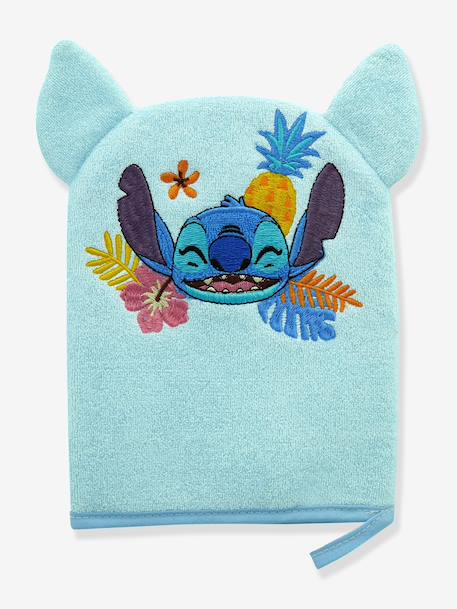 Fun Wash Mitt Embroidered with Stitch Head Motif, by Disney® sky blue - vertbaudet enfant 