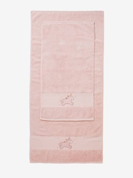 Unicorn Bath Towel Light Pink - vertbaudet enfant 