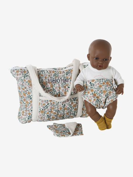 Doll Changing Bag in Cotton Gauze Multi+yellow - vertbaudet enfant 