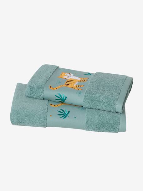 Serviette de bain Tigre VERT MOYEN - vertbaudet enfant 