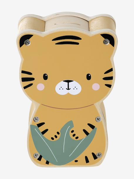 Tanzania musical money box in FSC® wood yellow - vertbaudet enfant 
