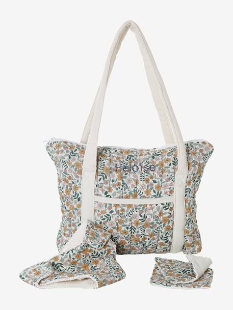 Doll Changing Bag in Cotton Gauze Multi+yellow - vertbaudet enfant 