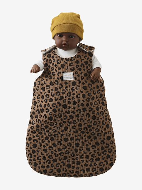 Baby sleeping bag for VERTBAUDET x ENVIE DE FRAISE leopard baby dolls brown - vertbaudet enfant 