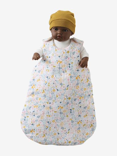 Baby Sleep Bag in Cotton Gauze, for Dolls Multi+red - vertbaudet enfant 