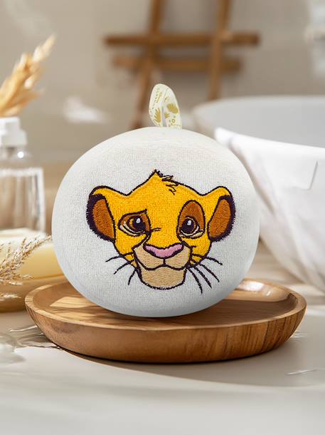 Sponge for Babies Embroidered with Simba Head Motif by Disney® ecru - vertbaudet enfant 