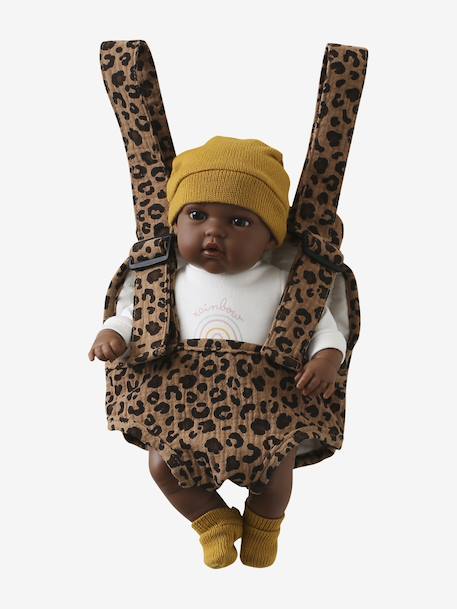 Porte-poupon en gaze de coton Vertbaudet et Envie de fraise marron - vertbaudet enfant 