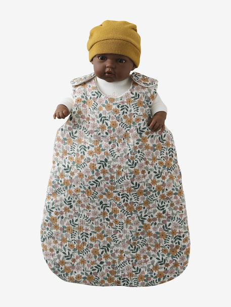 Baby Sleep Bag in Cotton Gauze, for Dolls Multi+rose+yellow - vertbaudet enfant 