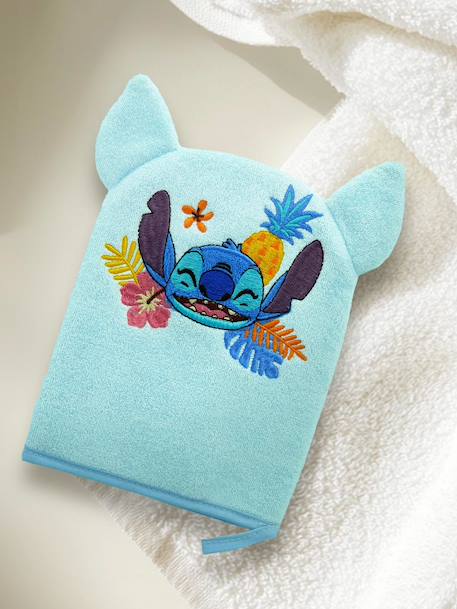 Fun Wash Mitt Embroidered with Stitch Head Motif, by Disney® sky blue - vertbaudet enfant 