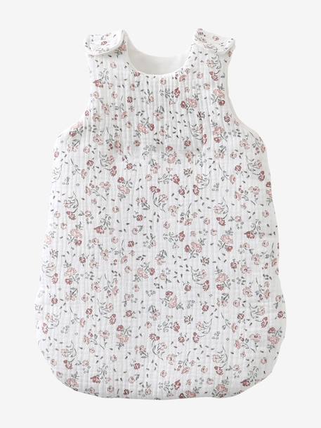 Baby Sleep Bag in Cotton Gauze, for Dolls Multi+rose+yellow - vertbaudet enfant 