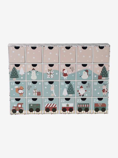 Calendrier de l'Avent avec jouets en bois FSC® bleu+bois+écru+rouge+vert - vertbaudet enfant 