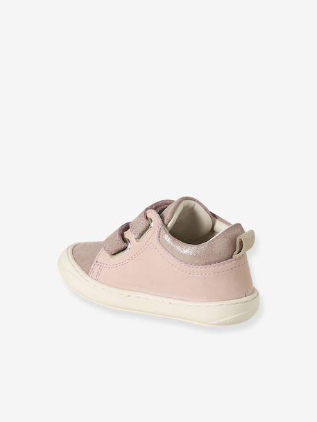 Soft Leather Ankle Boots for Babies, Designed for First Steps bronze+dusky pink+gold+mauve+printed beige+printed blue+printed green+printed pink+rose+rosy+set pink+turquoise - vertbaudet enfant 