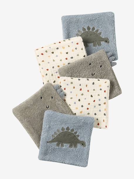 Pack of 6 Washable Wipes grey blue+hazel+mocha - vertbaudet enfant 