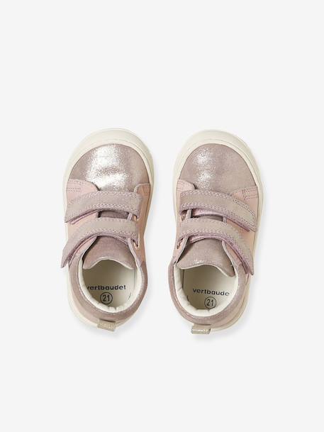 Chaussures premiers pas bébé velcro beige imprimé+bleu imprimé+bois de rose+bronze+lot rose+mauve+or+rose+rose imprimé+rose poudré+turquoise+vert imprimé - vertbaudet enfant 
